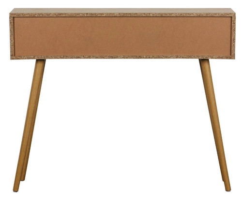 Konsola z szufladami Ballo boho rattanowa do przedpokoju i salonu, wąski stolik przyścienny