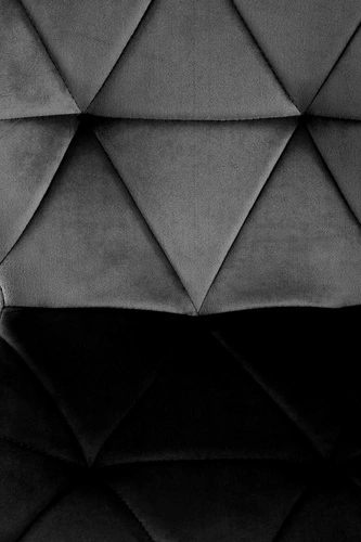 Krzesło tapicerowane welur czarne Eve Intesi do jadalni i salonu nowoczesne z oparciem