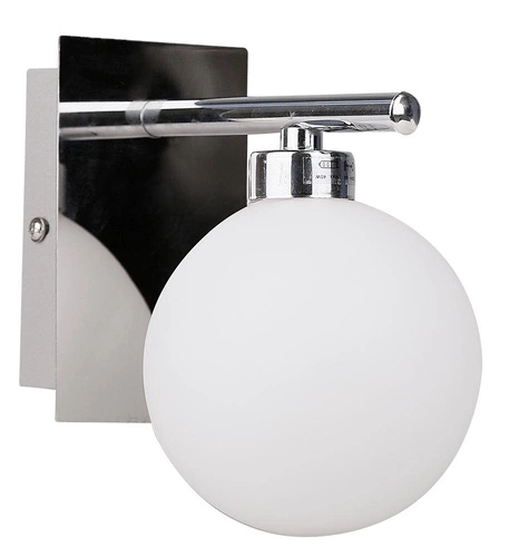 Kinkiet Raisa lampa chromowy 1x40W G9  klosz biały