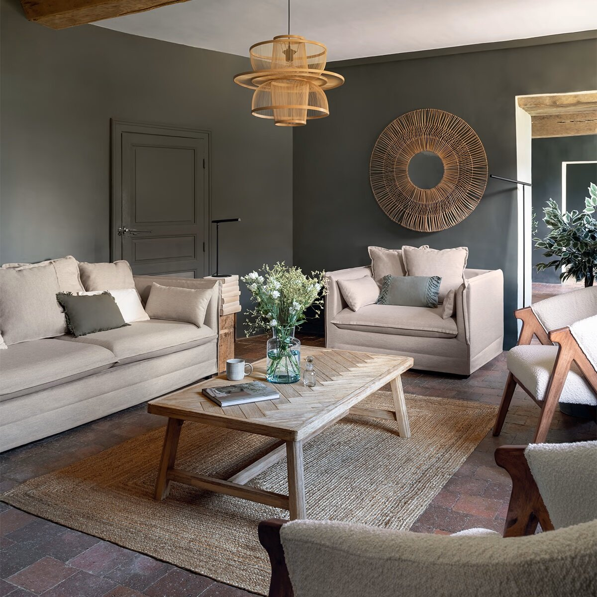 Dywan boho z juty 160x230 Atmosphera naturalny prostokątny do salonu lub sypialni