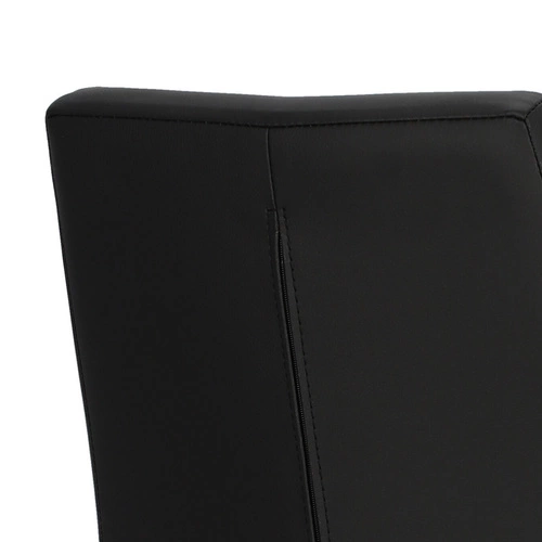 Krzesło do jadalni Asama Actona czarne tapicerowane ekoskóra nowoczesne na metalowych nogach