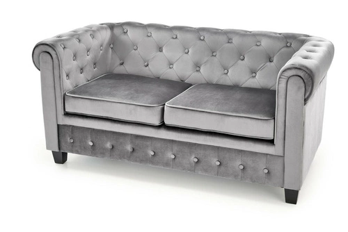 Sofa Dassion welwet szara