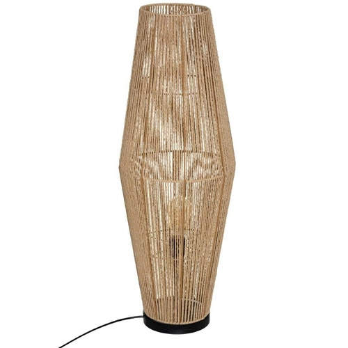 Lampa podłogowa do salonu Aissa Atmosphera nowoczesna brązowa naturalna do czytania 83 cm