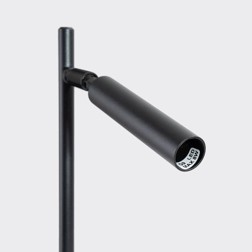 Nowoczesna czarna lampa biurkowa Pastelo z ruchomym kloszem do gabinetu lub sypialni 43 cm