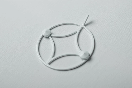 Holo XS POLYHEDRA nowoczesny biały wieszak ścienny metalowy do przedpokoju 9,5 cm