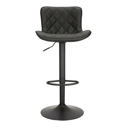 Hoker Aland czarny nowoczesny z oparciem obrotowy regulowany do kuchni i wyspy Intesi