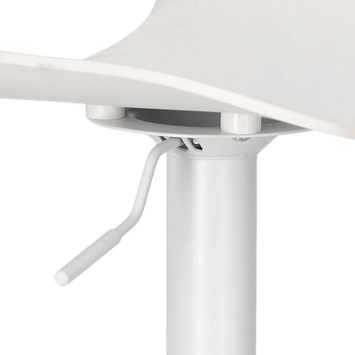 Hoker z oparciem regulowany Nest Simplet biały nowoczesny do kuchni wyspy lub baru