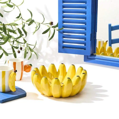Misa dekoracyjna Dolce Vita żółta Intesi misa na owoce ceramiczna 25 cm
