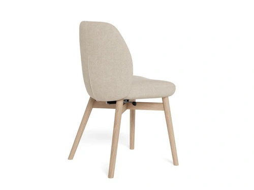 Actona Joy krzesło tapicerowane skandynawskie do jadalni beż dąb