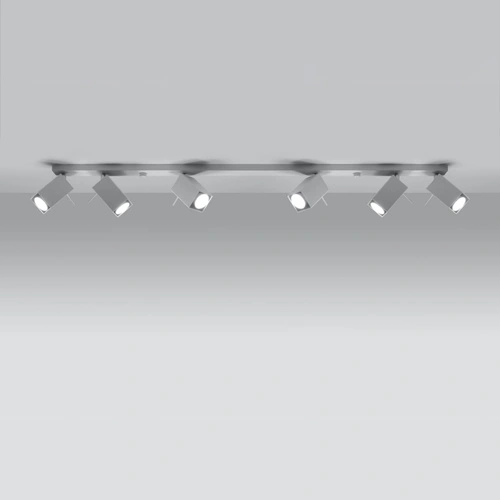 Plafon sufitowy MERIDA 6L biały nowoczesny metalowy do salonu i kuchni Sollux