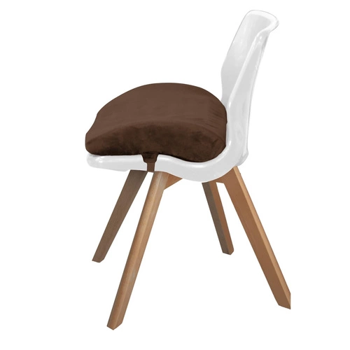 Poduszka na krzesło ergonomiczna Sensly Intesi brązowa do biura i salonu z pokrowcem