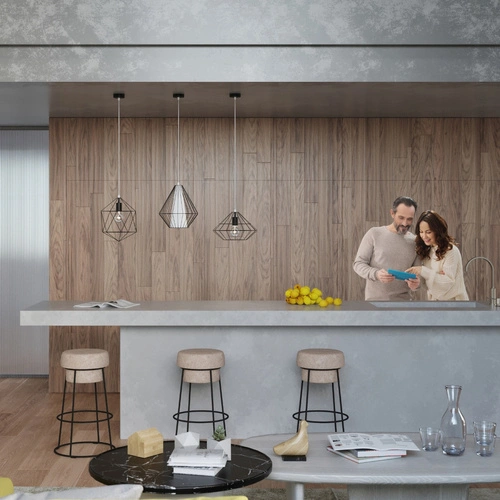 Lampa wisząca DEMI czarna nowoczesna nad stół do salonu i jadalni 28 cm Sollux