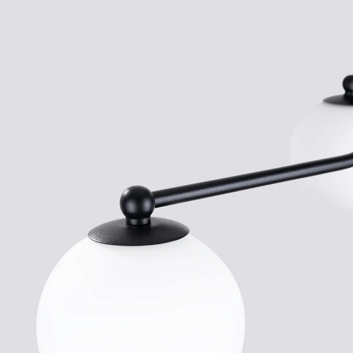 Żyrandol ASTRAL 5 czarny szklane kule minimalistyczny do salonu i jadalni