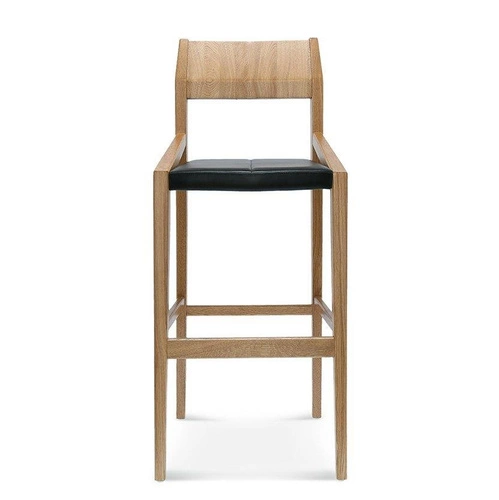 Hoker Arcos FAMEG drewniany tapicerowany z oparciem do kuchni i jadalni personalizowany 77 cm