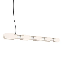 Lampa wisząca CHAIN 158 LED beżowa nowoczesna do jadalni nad stół