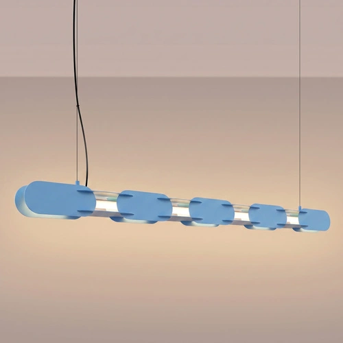 Lampa wisząca LED CHAIN 158 błękitna nowoczesna do jadalni