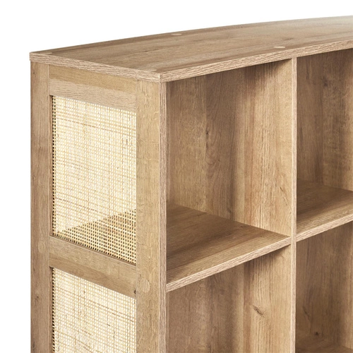 Regał na książki Klaus 9 półek naturalny minimalistyczny stojący do salonu i pokoju Intesi