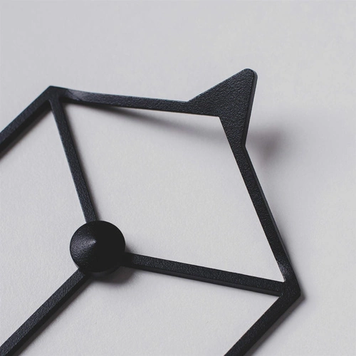 Stiga XS czarny nowoczesny metalowy wieszak ścienny do przedpokoju lub garderoby