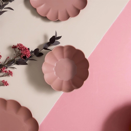 Miska do zupy Iris 14,5 cm różowa Intesi okrągła plastikowa do kuchni zmywarka