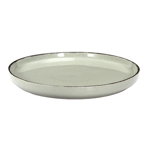 Nowoczesny zestaw obiadowy Temp na 4 osoby zielony ceramiczny do jadalni