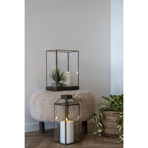 Latarnia Mysore złota wysoka szklana