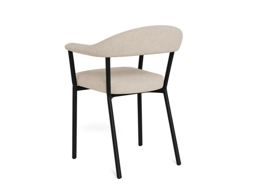 Krzesło tapicerowane Vivi Actona do jadalni z podłokietnikami beżowe