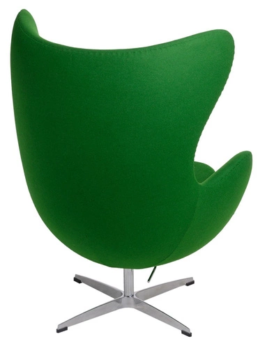Fotel uszak Jajo zielony kaszmir D2.DESIGN nowoczesny obrotowy do salonu i biura inspirowany Egg