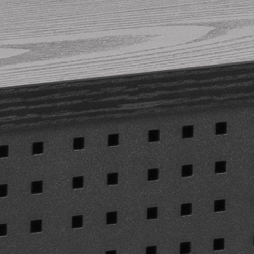 Regał metalowy z szafką Angus czarny industrialny do salonu i gabinetu Actona 94 cm