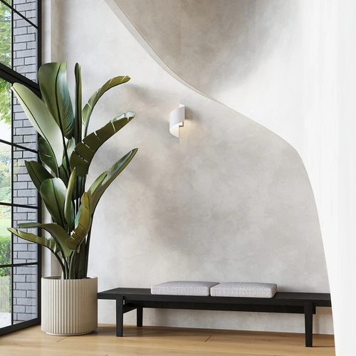 Nowoczesny biały kinkiet ścienny TALASSA SOLLUX LIGHTING do salonu i sypialni metalowy 31 cm