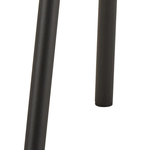 Krzesło Esra Actona do jadalni tapicerowane terracotta na czarnych nogach