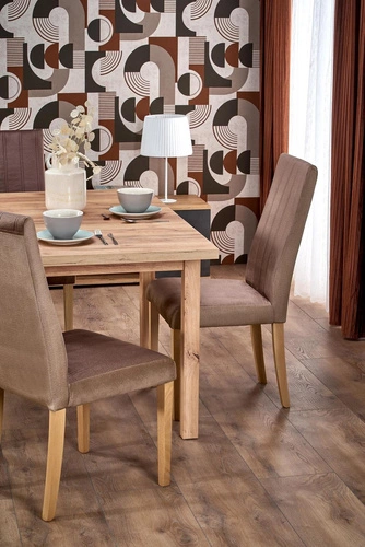 Stół rozkładany do jadalni Tiago 90-125x90 cm nowoczesny dąb naturalny skandynawski Intesi