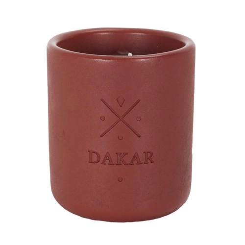 Świeca zapachowa Intesi Earth Dakar terrakota nowoczesna okrągła do salonu 10 cm