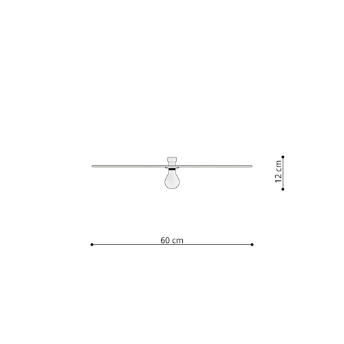 Kinkiet / Plafon SIRKEL 60 czarny