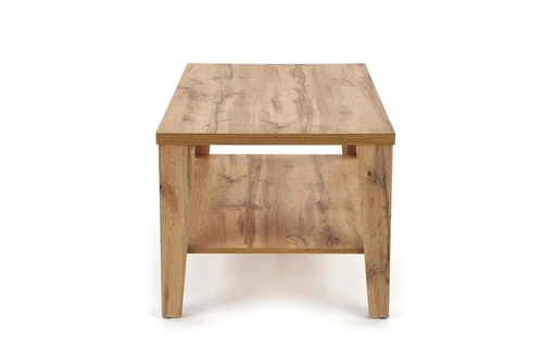 Stolik kawowy Deya prostokątny dębowy z półką nowoczesny do salonu Intesi 110x65 cm