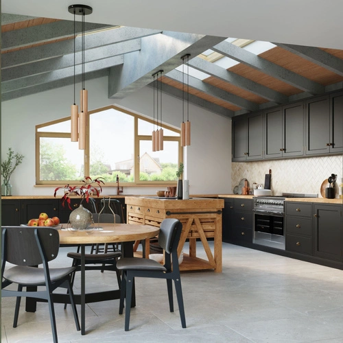 Lampa wisząca drewniana LINO 1 nowoczesna tuba do salonu kuchni i nad wyspę Sollux