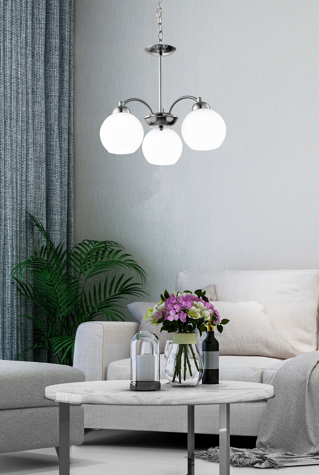 Lampa wisząca Tobago 3x60W E27 satyna