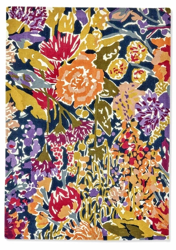 Dywan wełniany do salonu Sanguine Aubergine 140x200 cm nowoczesny ręcznie tkany Harlequin