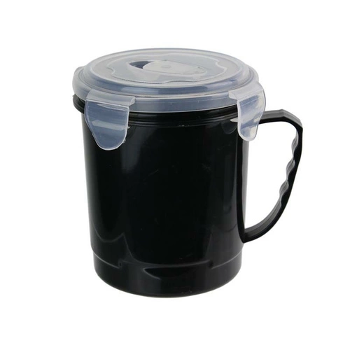 Kubek na zupę 630ml Intesi czarny lunchbox do pracy i szkoły do mikrofalówki i zmywarki