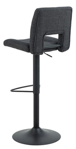 Hoker Sylvia nowoczesny tapicerowany z oparciem obrotowy regulowany szary ciemny do kuchni Actona