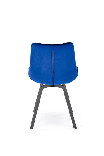 Krzesło obrotowe Veroniq granatowe tapicerowane welur do jadalni kuchni salonu nowoczesne