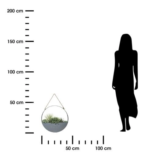 Doniczka ścienna metalowa Atmosphera rustykalna dekoracja do salonu z sukulentami 44 cm