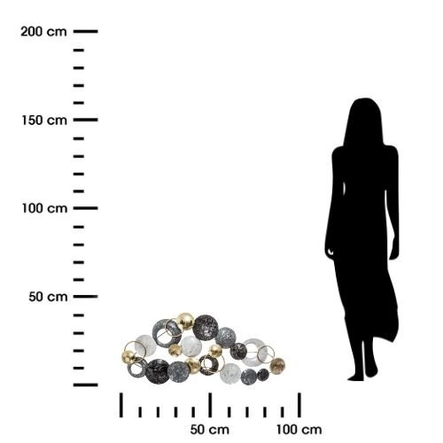 Dekoracja ścienna metalowa Lali 90 cm złota glamour ozdoba na ścianę do salonu i jadalni