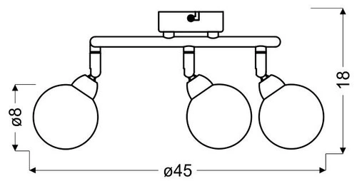Nowoczesna lampa sufitowa LED Kaleidoscope chrom regulowana do salonu i sypialni 45 cm