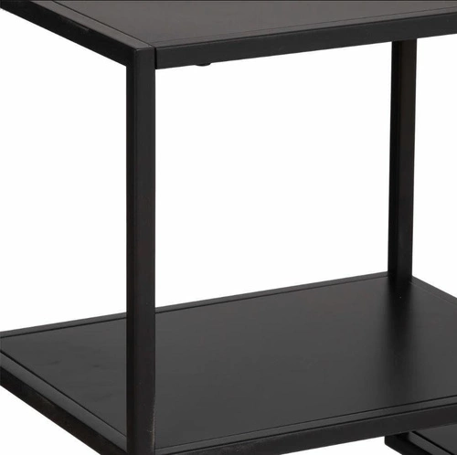 Regał na książki Gota czarny metalowy 5 półek nowoczesny do salonu i biura Atmosphera