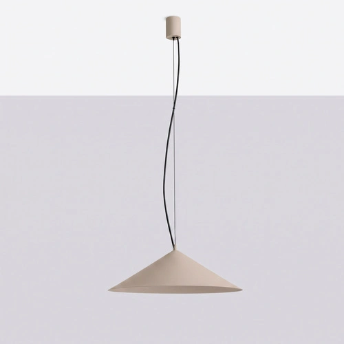 Lampa wisząca FINT taupe LED do salonu regulowana nowoczesna