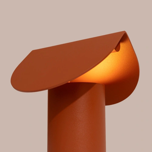 Lampa biurkowa LED BISCUIT nowoczesna terrakota do gabinetu