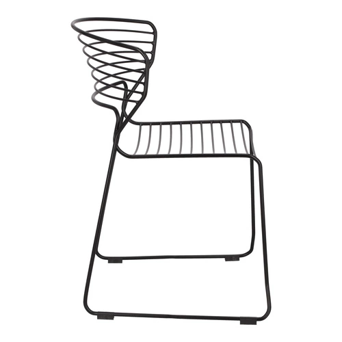 Zestaw 4 krzeseł Hilly czarne