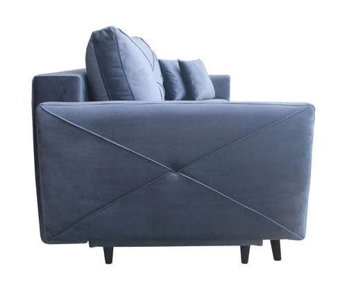 Sofa rozkładana z funkcją spania Saxo 2 osobowa granatowa nowoczesna z pojemnikiem do salonu