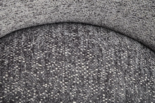 Hoker Paloma szary tapicerowany z oparciem na złotych nogach do kuchni i jadalni glamour