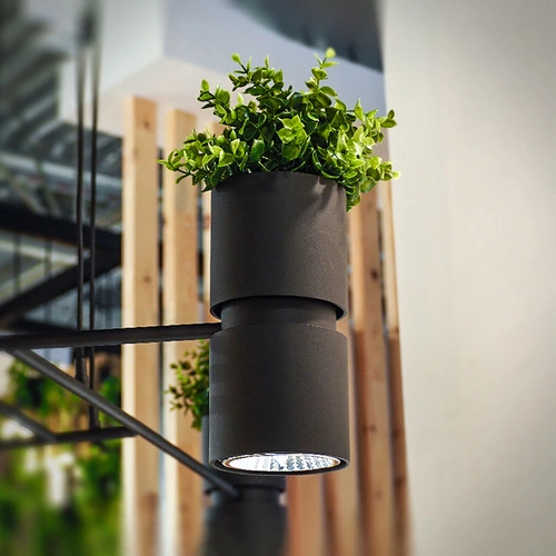 Kinkiet ścienny KUKKIA czarny nowoczesny metalowy loftowy do salonu i sypialni Thoro